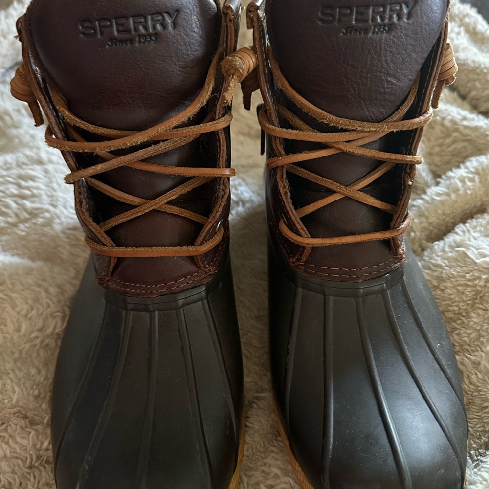 Sperry Brown and Black Boots